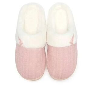 Ninecifun women’s slip on fuzzy memory foam slippers Size 7-8 